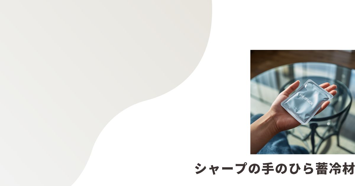 手のひらの上に蓄冷材が乗っている画像